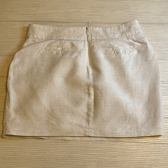 21 100% Linen Lined Mini‎ Skirt Size Large - Picture 2 of 6